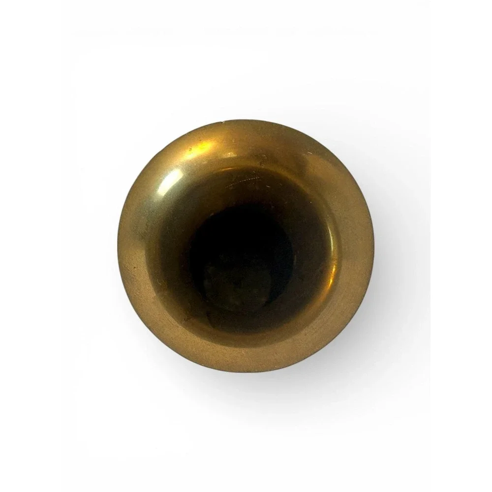 Vintage Brass Swirl Vase Decorative Tabletop Accent Home‎ Decor